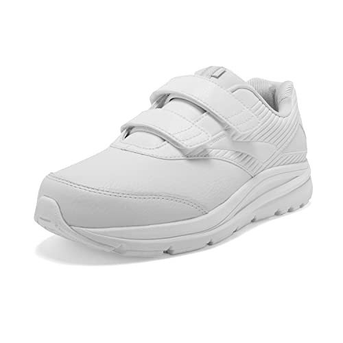 Brooks Women's Addiction Walker V-Strap 2 Walking Shoe (8 B US, White/White)