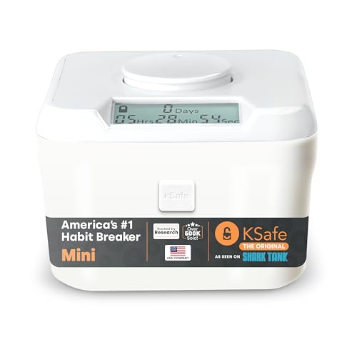 Kitchen Safe Mini-Küchensafe: Zeitschloss-Container (weißer Deckel + weißer Behälter) - 3,0" Höhe