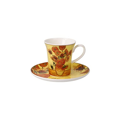 Goebel Espressotasse Vincent Van Gogh Sonnenblumen - Artis Orbis, 12x12x7,5 cm