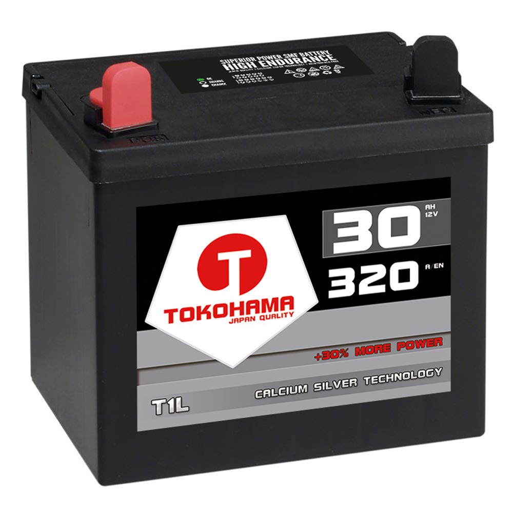 Tokohama T1L Rasentraktor Batterie Aufsitzmäher 12V 32Ah 310A Aufsitzrasenmäher Starterbatterie WARTUNGSFREI ersetzt 30Ah