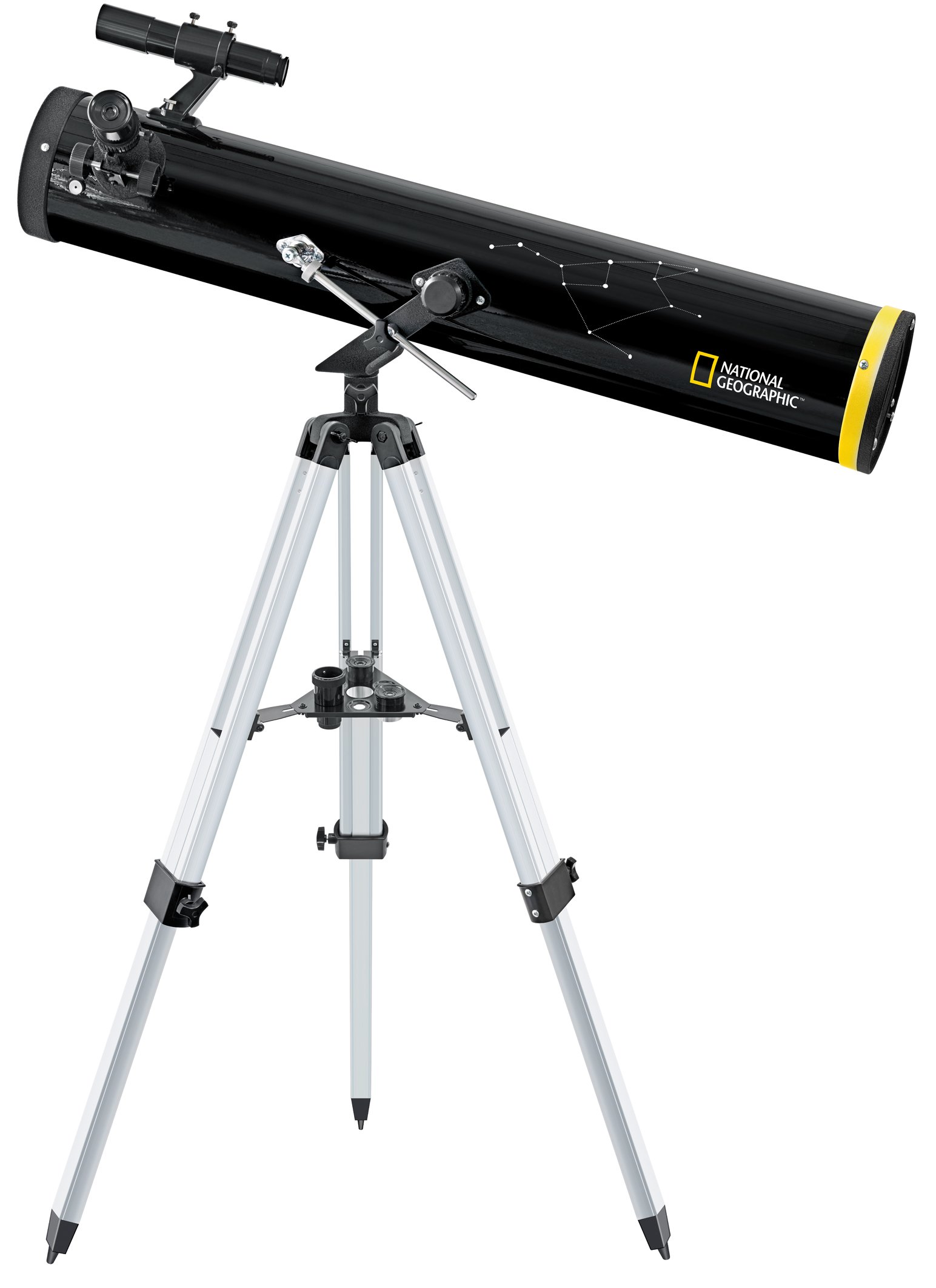 National Geographic Reflektor-Teleskop 114/900 AZ - Spiegelteleskop für Einsteiger mit leicht zu bedienender azimutaler Montierung und umfangreichem Zubehör