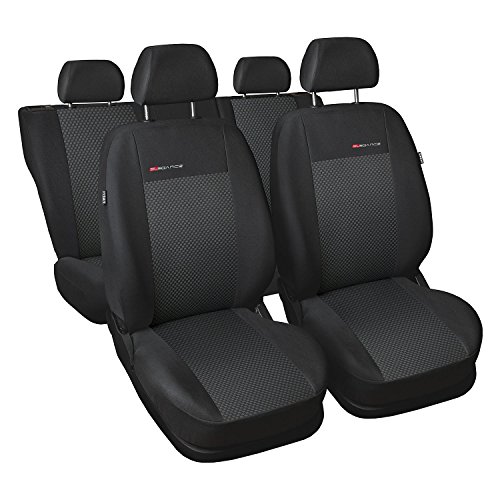 GSC Sitzbezüge Autositzbezug 5-Sitze, Universal Grau, Elegance, kompatibel mit Kia Ceed 5-Sitze