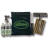 Slime 20382 Reparatur- und Aufpumpset für schlauchlose Reifen, Notfallreparatur von Einstichstellen bei Anhänger & Geländewagen, schnell und einfach, mit Minikompressor
