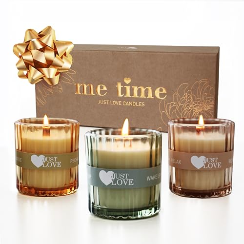 JUST LOVE® „me time“ Kerzen Set für deine individuelle Stimmung, Geschenk für Frauen, Geburtstagsgeschenk für Frauen