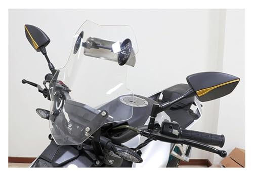 Für APRILIA Universal Motorrad Spiegel CNC Seite Rückspiegel Motorrad Universal Rückspiegel Seite Rückspiegel (Color : Titanium)