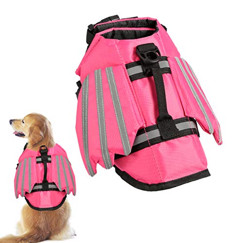 Haokaini Schwimmweste für Hunde Schwimmweste für Haustiere mit Flügeln Badeanzug für Rettungsschwimmer für Die Sicherheit des Wassers Beim Schwimmen Am Strand des Schwimmbades …