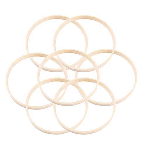 SUPVOX 20 x Bambus-Ringe, Makramee-Ringe, rund, Traumfänger-Ringe für DIY Handwerk Traumfänger 10 cm