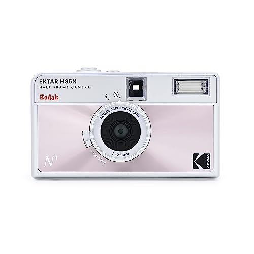 KODAK EKTAR H35N Halbformat-Filmkamera, 35 mm, wiederverwendbar, Bulb-Funktion, Sternfilter, beschichtetes, Objektiv (Film und AAA-Batterie sind Nicht im Lieferumfang enthalten) (Glasiertes Rosa)