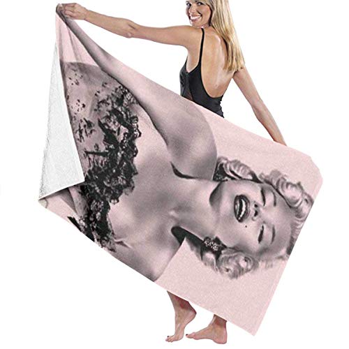 Hdadwy Marilyn Monroe Badetuch Strandtuch Übergroße 52in x 32in Verwendung als Yoga Travel Camping Gym Pool Handtücher am Strand Cart Beach Stühle One Size