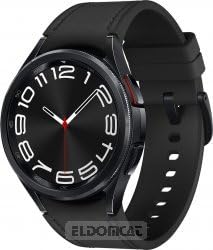 Samsung Galaxy Watch6 Classic 43 mm Smartwatch Fitness Tracker, Wellness-Überwachung, Lange Akkulaufzeit, Bluetooth, interaktive Lünette aus Edelstahl, Graphit