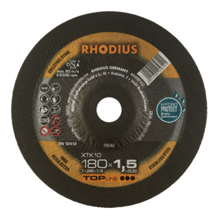 RHODIUS TOPline XTK10 Extradünne Trennscheibe 180 x 1,5 x 22,23 mm