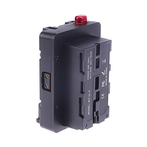 Hersmay V-Lock D-tap Batterieplatte Adapter V Mount Platte für NP-F NP-F550 NP-F570 NP-F750 NP-F960 NP-F970 Batterie, D-tap Output für Kameramonitor, LED Licht, Z Kamera E2 / F6 / S6 / F8 Videokamera