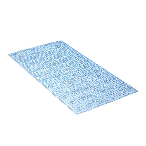 TATAY Badewannenmatten Rutschfest PVC mit Saugnäpfen, Rutschfestes, Resistent gegen Schimmel und Mikroben, Antibakteriell, Barcelona-Design, Blau. Maße 72 x 36 cm