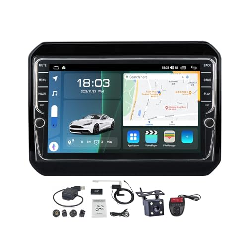 VOLEMI Android 11 Autoradio Stereo für Suzuki Ignis 2016-2020, 9 Zoll Auto Radio Touch Display mit Carplay Android Auto/Bluetooth/FM RDS DAB+/Lenkradsteuerung/GPS + Rückfahrkamera (Size : K400S)