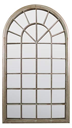 Milton Manor Spiegel, rustikal, mit Mehreren Elementen, gewölbtes Fenster, Garten, Außenbereich, 1,3 x 7,6 cm, cremefarben