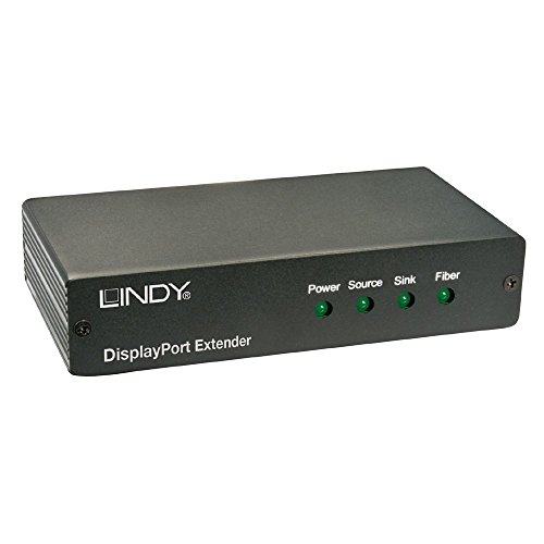 LINDY DisplayPort 1.2 Extender Fiber LWL 200m MPO unterstuetzt DP 1.2 bis 3840x2160p60, mit DPCP, MST