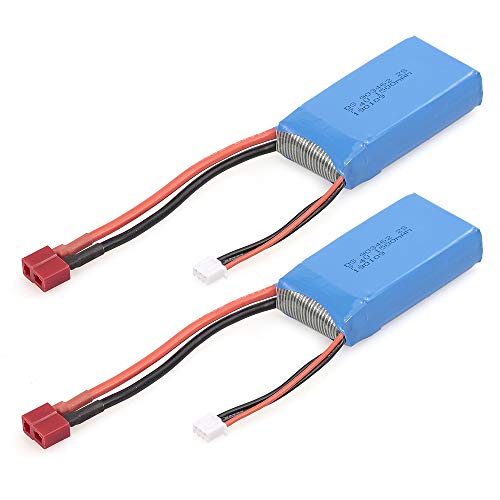 Goolsky ZOP Power RC Li-Po Batterie 7.4V 1500mAh 25C 2S Wiederaufladbar mit T-Stecker für RC Drone Auto Boot Hubschrauber Flugzeug 2St