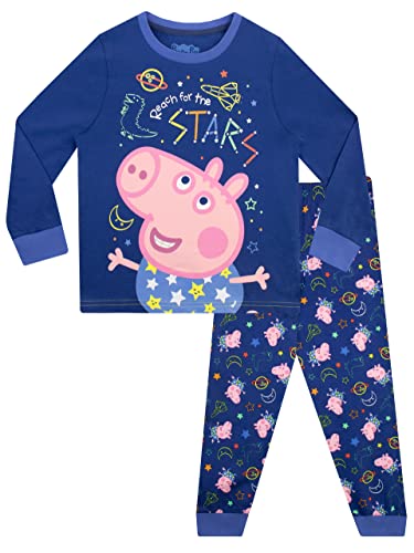 Peppa Pig Jungen Schlafanzug George Pig Blau 110