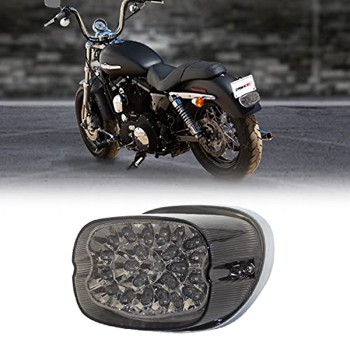 Motorrad LED Rücklicht für Harley Davidson Sportster Dyna Electra Glide (Schwarz)