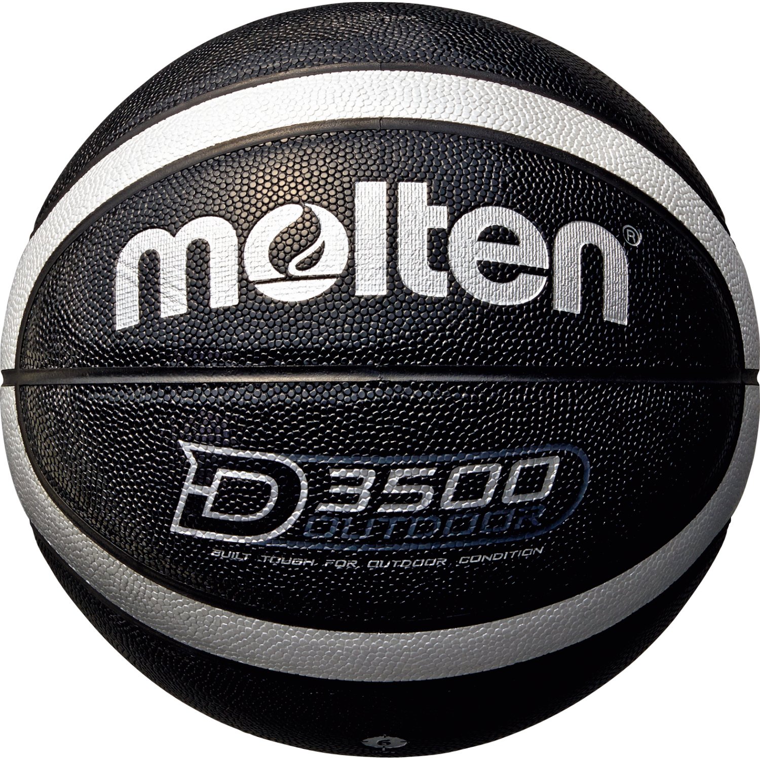 Molten Basketball B6D3500-KS Gr. 6, Schwarz/Silber/Shiny Optic, 6
