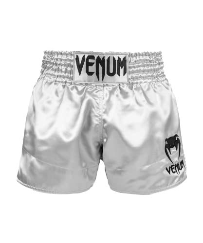 Venum Unisex Classic Shorts, Silber/schwarz, S Slim Taille Courte