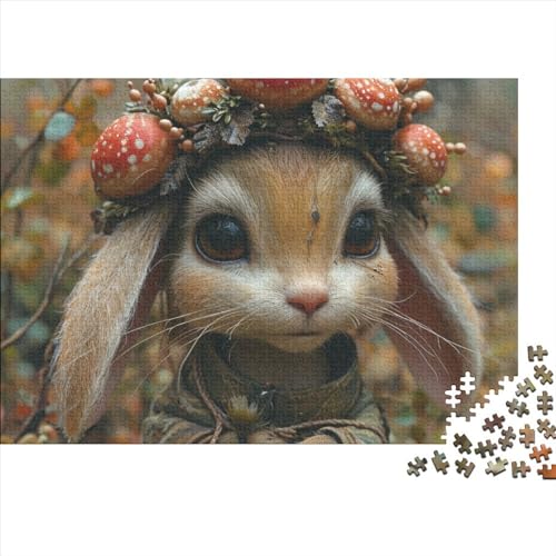 Rabbit Village 1000 Stück Puzzle Kunst Geschenke Lively and Cute Denksportaufgaben Handgemachtes DIY Stressabbau-Spielzeug 1000pcs (75x50cm)