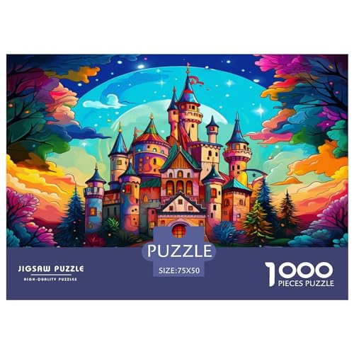 Colorful Castle 1000 Teile Für Erwachsene Puzzles Family Challenging Games Wohnkultur Educational Game Geburtstag Stress Relief 1000pcs (75x50cm)