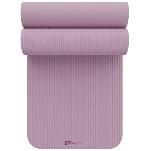 Hop-Sport Gymnastikmatte 190 x 60 cm x 1,5 cm, Sportmatte - gelenkschonend & rutschfest, Fitnessmatte aus NBR-Schaumstoff + Tragegurt- VIOLET HAZE