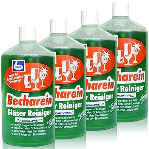 4x Dr. Becher Becharein Gläser Reiniger Hochkonzentrat / 1 Liter
