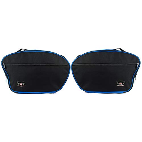 GREAT BIKERS GEAR - Packtaschen für die Ducati Multistrada 1200 Packtaschen bis 2014 Blau/Schwarz Farbpaar Motorrad Touring Bag | Packtasche | Innentaschen