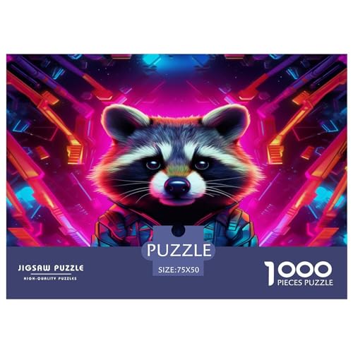 Animal Raccoons 1000 Teile Erwachsene Puzzles Educational Game Geburtstag Home Decor Family Challenging Games Stress Relief 1000pcs (75x50cm)