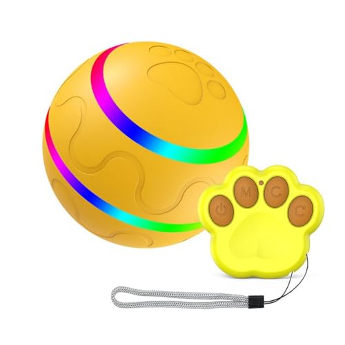 Flcivsh Interaktives HundespielzeugSmart Electric Pet Automatisches Rollball-Katzen- für Welpen/Kleine Bis Mittelgroße Hunde mit Fernbedienung