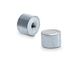 Italfit Neodym-Magnete Durchmesser 12 x 8 mm stark mit Gewindebohrung ohne Durchgang M4, Haftkraft 5.50 kg, Magnet zum Schrauben Set 20 Stück