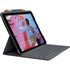 Logitech iPad (7. Generation) Tastatur-Case | Slim Folio mit integrierter kabelloser Tastatur (Graphit) Graphite