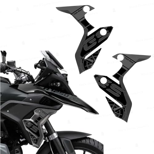 3D-Aufkleber für Seitenwände aus Aluminium, kompatibel mit Motorrad Motorrad R 1250 GS LC Standard Triple Black (dunkel)