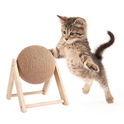 LYEAA Sisal-Kratzball für Katzen, Sisalseil-Bälle, Brettpfosten, Krallenpflege-Produkt, Stuhl, Sofa, Möbel, Haustierbedarf