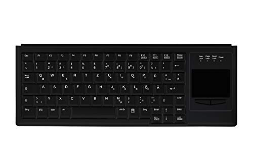 Active Key AK-4400-G USB-Tastatur Deutsch, QWERTZ, Windows® Schwarz Integriertes Touchpad