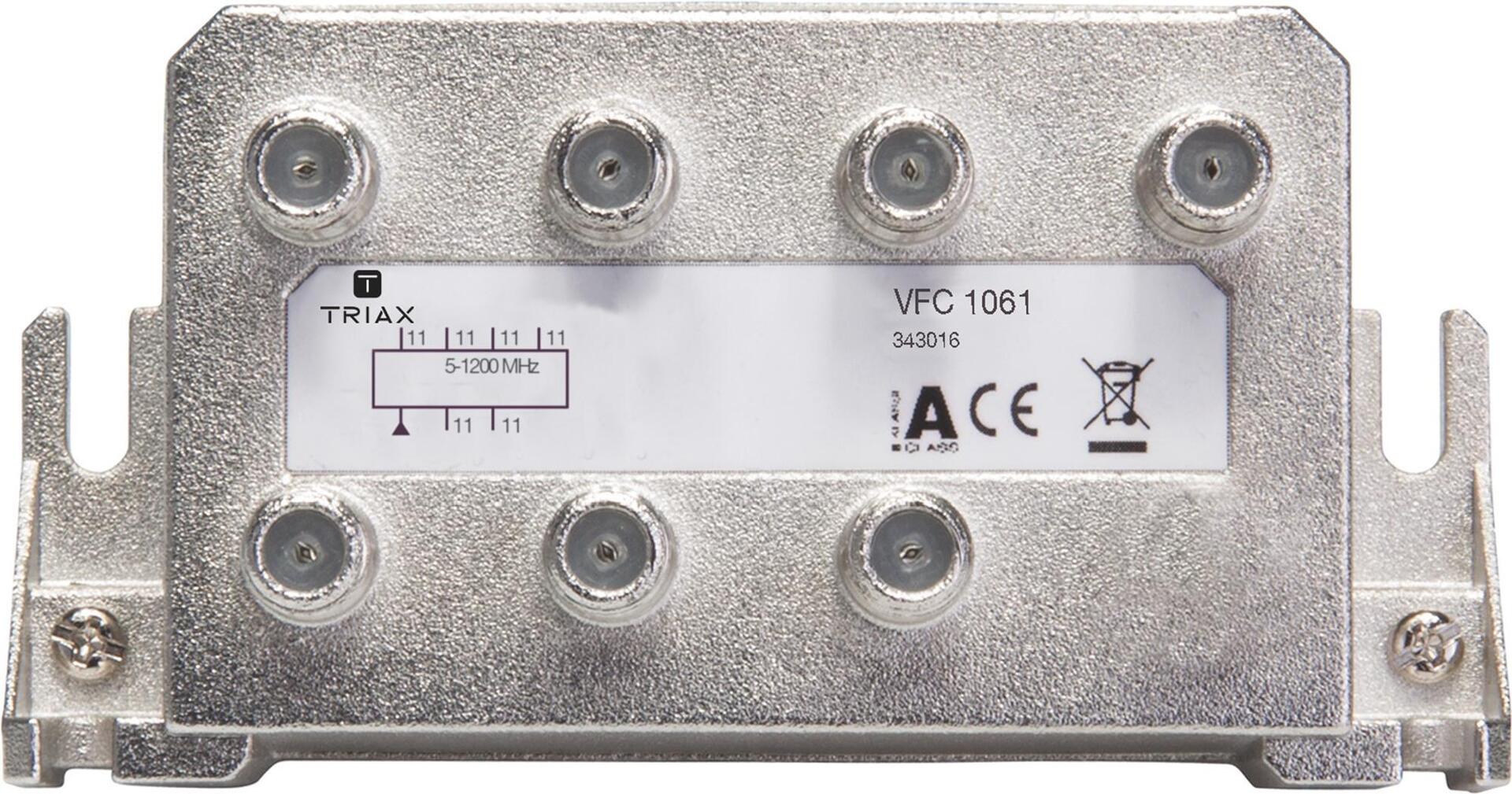 Triax VFC 1061 - Kabelsplitter - 75 Ohm - 5 - 1218 MHz - F-type - 135 mm - 40 mm (343016)
