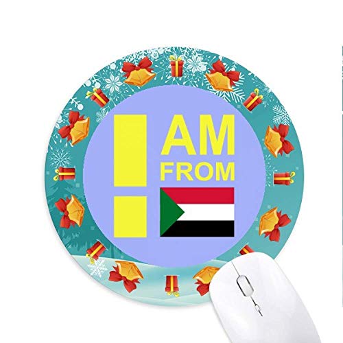 Ich bin aus Sudan Mousepad Rund Rubber Maus Pad Weihnachtsgeschenk