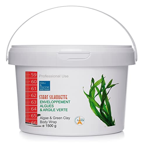 Grünen Ton Algenpackung 1500 g - Meeresalgen-Fango - Anti Cellulite Aktivierung packung Anti-Cellulite-Schlankheitspackung mit Algen und grüner Tonerde in Pulverform