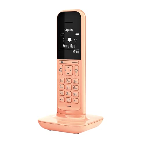 Gigaset CL390HX IP-Telefon kompatibel mit Fritzbox - Universal Mobilteil VOIP mit Freisprechfunktion, großem Grafik Display - schnurloses DECT Telefon, Cantaloupe