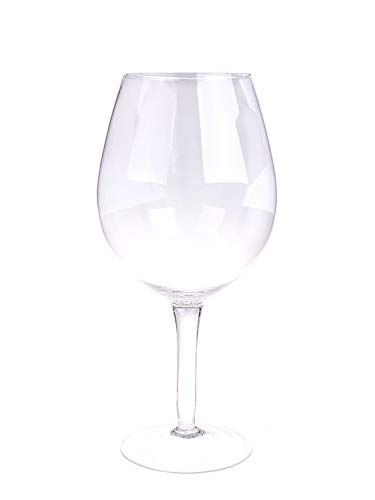 INNA-Glas XXL Weinglas ROGER AIR auf Standfuß, klar, 50 cm, Ø 23 cm, 6L - Deko Stielglas