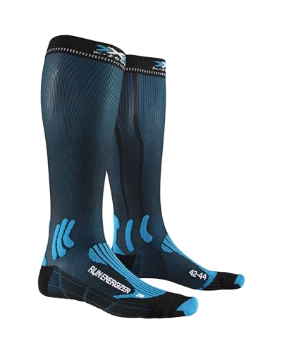 X-Socks Socks Run Energizer, Teal Blue/Opal Black, 42-44, XS-RS09S19U-A007-42/44