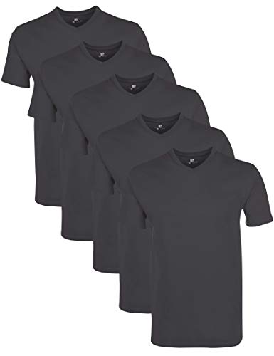 Lower East LE156 T-Shirt, Forged Iron, S, 5er-Pack