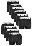 KTM by Freegun Boxershorts für Herren Unterwäsche Pant Men´s Boxer 10 er Pack, Farbe:Dark Grey / Black, Bekleidungsgröße:M