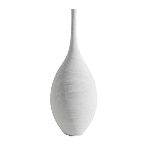 Fenteer Dekorative Vase, Kleine/Hoch Keramik Nordic Einfache Blume Zweige Vase für Tabletop Decor, Zen Natürliche Thema Blume Vase Wohnzimmer - Weiß B