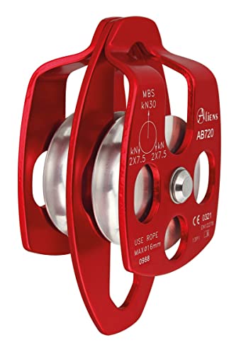 ALIENS Big Double Pulley Seilrolle, Farbe:Rot