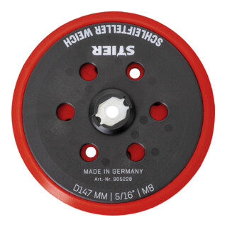 STIER Schleifteller Stützteller weich D147mm 5/16“ M8 für Exzenterschleifer
