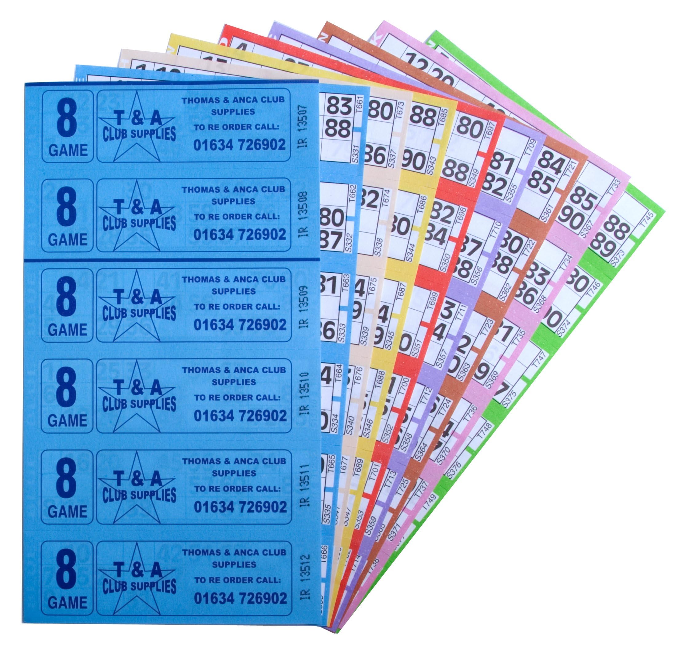 Jumbo Bingo Ticket Booklets, 6 to View, 8 Game