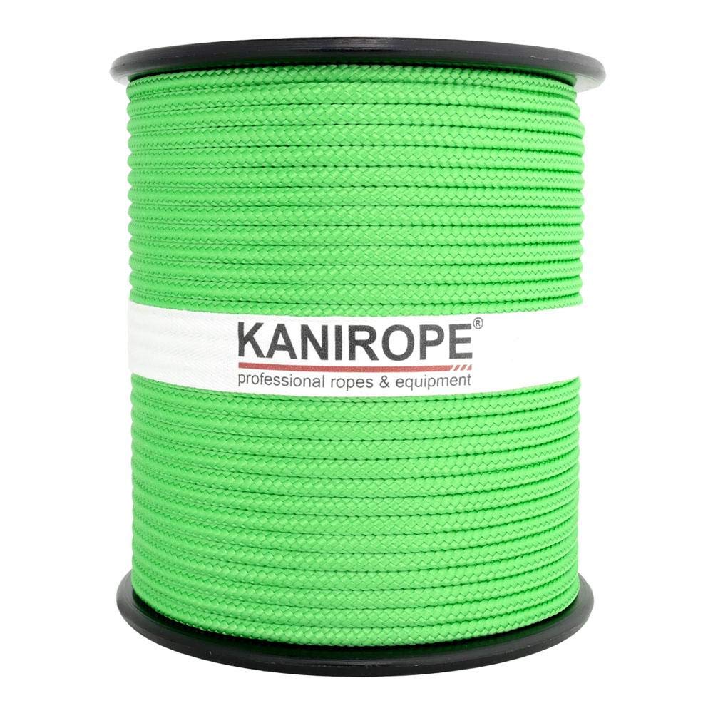 Kanirope® PP Seil Polypropylenseil MULTIBRAID 5mm 100m Farbe Fluorgrün (2000) 16x geflochten